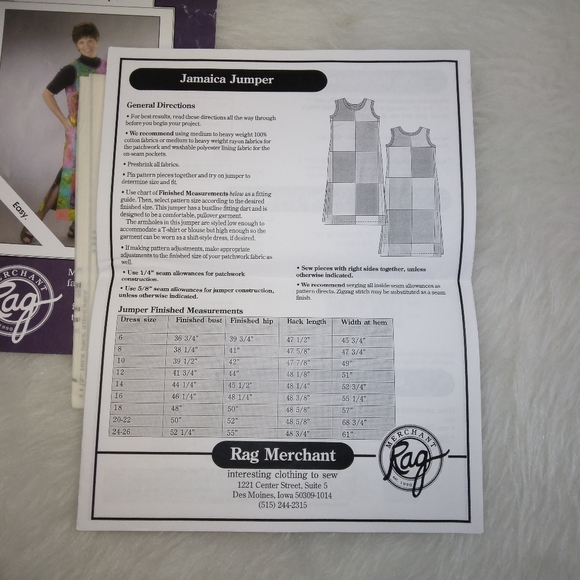 PATTERN The Jamacia Jumper by Rag Merchant make it with fat quarters Siz… - Picture 4 of 5